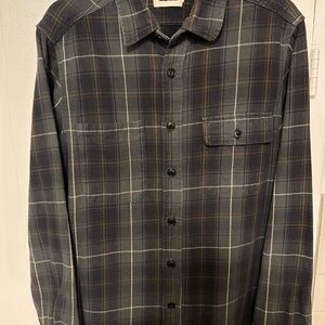 Taylor Stitch Moto Shirt Shale Plaid S